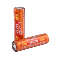 wholesale trustfire imr 18650 40a 3 7v 2500mah 9 25wh li ion rechargeable battery with safety relief valve for led flashlights