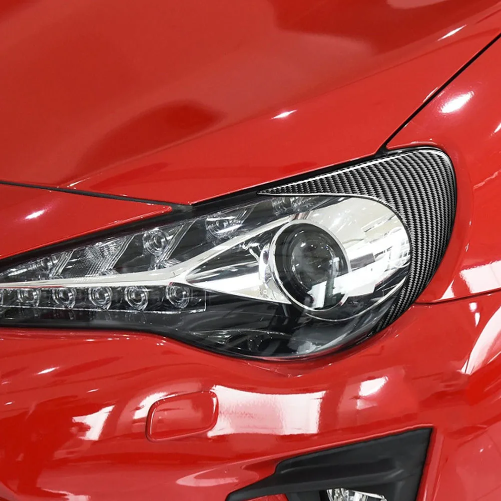 

Car Headlight Eyelids Stickers Auto Epoxy Carbon Fiber Headlight Eyebrow Stickers for Toyota GT 86 Subaru BRZ 12-16