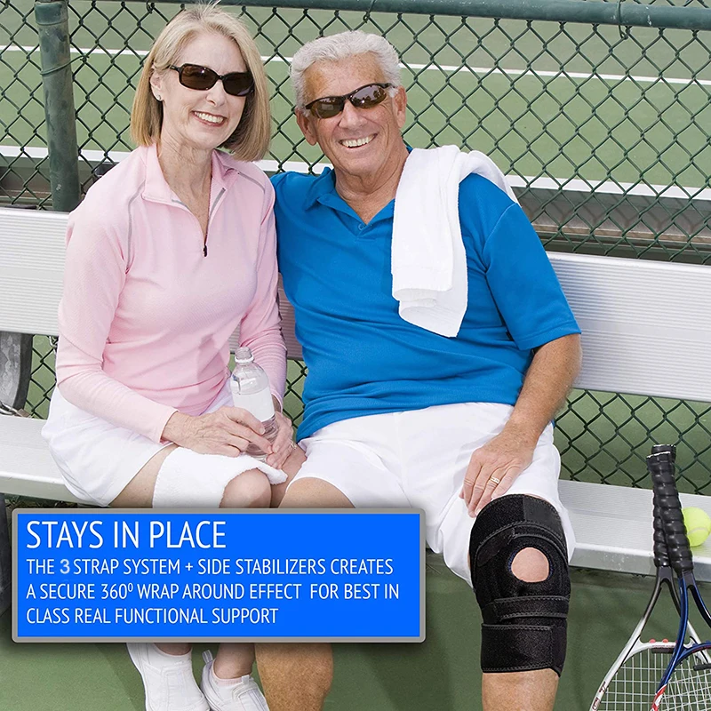 Фиксатор коленного сустава компрессионный рукав для поддержки колена с боковыми