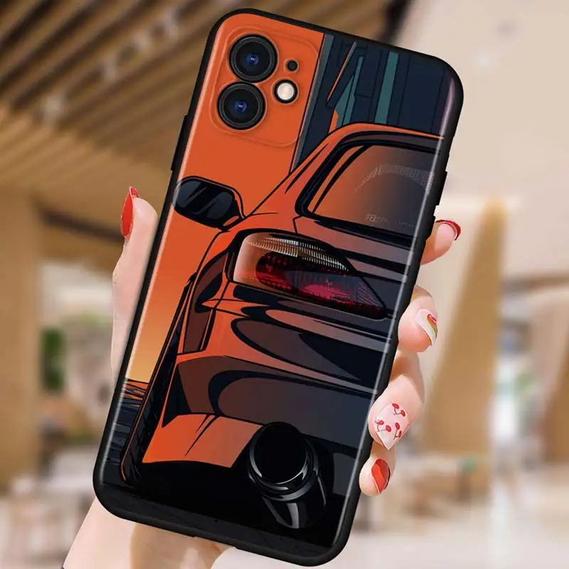 

Blue Red Car for Bmw for Apple iPhone 12 Pro Max Mini 11 Pro XS Max X XR 6S 6 7 8 Plus 5S SE2020 Black Phone Case