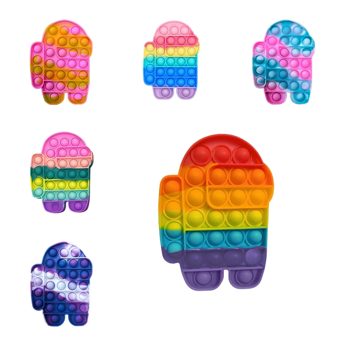 

Push Pops System it Bubble Pineapple Rainbow Color Fidget Toys Autism Special Needs Sensory Anti-Stress Relief Toy Kids Toys