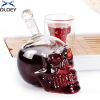 750ml pirate glass crystal skull wine bottle creative decanter personalized skull vodka whiskey red wine decanter
