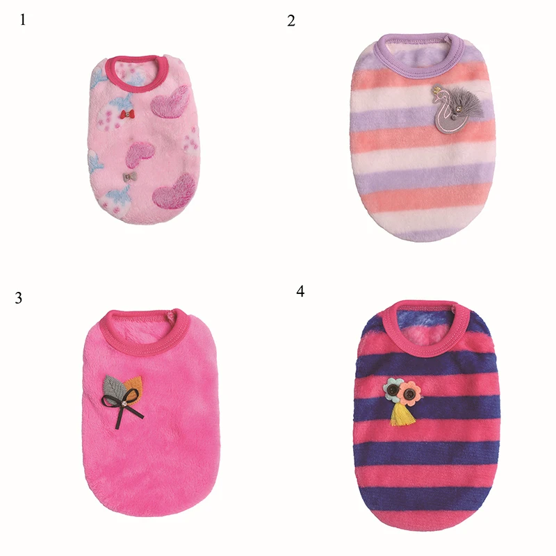 Зимняя одежда для домашних питомцев прочная теплая собак жилет щенков в полоску
