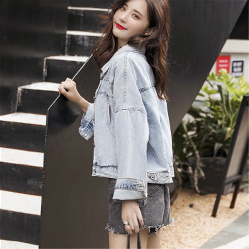 Короткая джинсовая куртка для женщин размера плюс весна осень 2020 модная новая