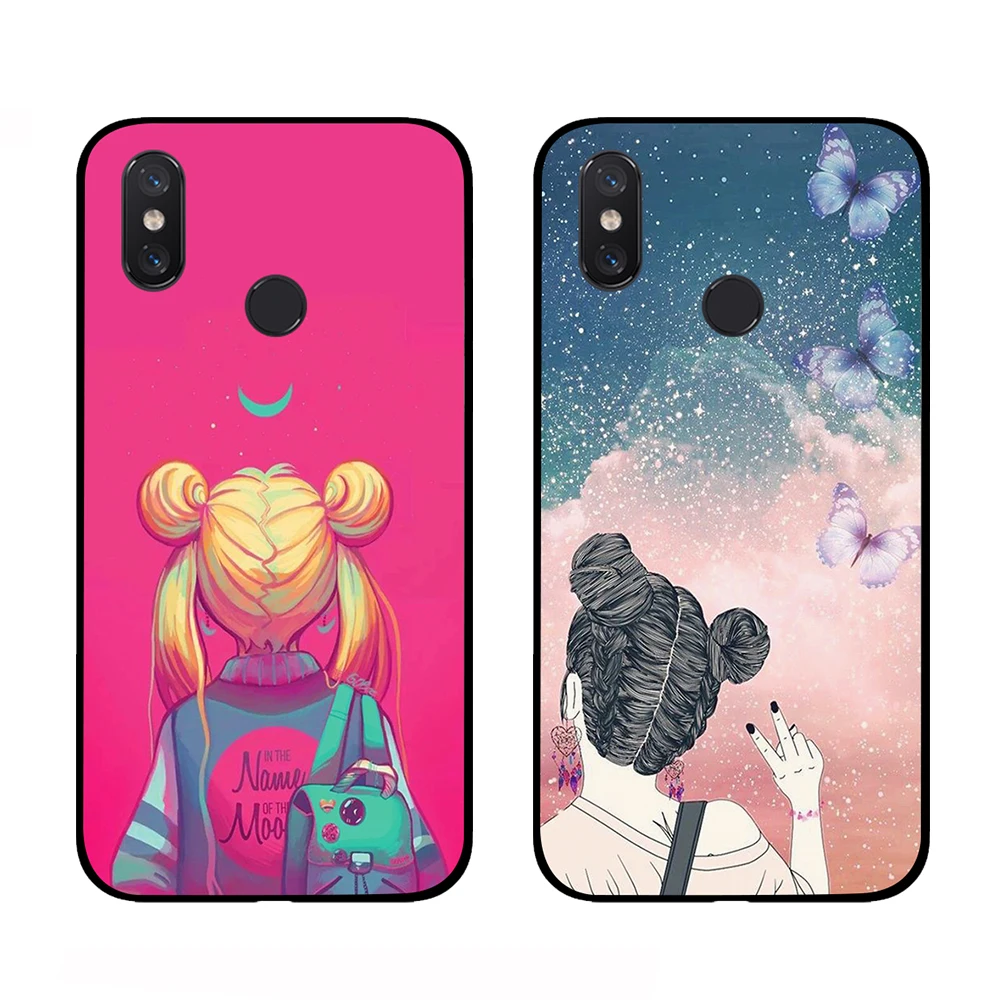 Sailor Moon painting For Xiaomi Redmi GO 4 5 6 7 Pro 4A 4X 5A 5Plus 6A cases cover | Мобильные телефоны и аксессуары