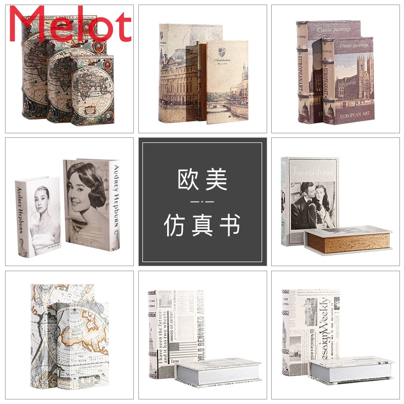 

Home Chinese Simulation Study Fake Desk Ornaments Decorative Bookcase Props Books Four Famous Books