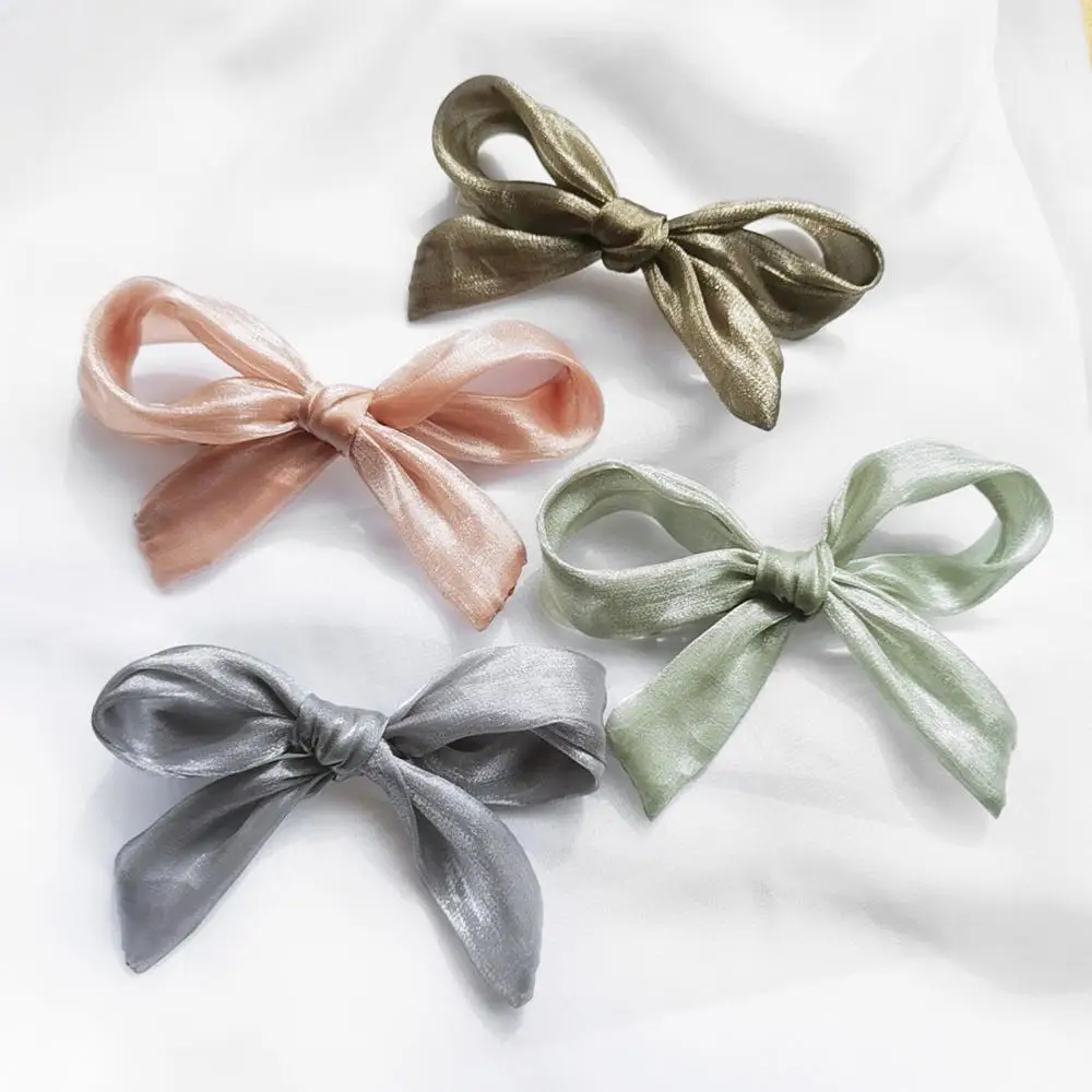 

12pcs Chiffon Bow Barrettes Korean Hair Accessories Cute Hair Bow Clips for Women and Girls