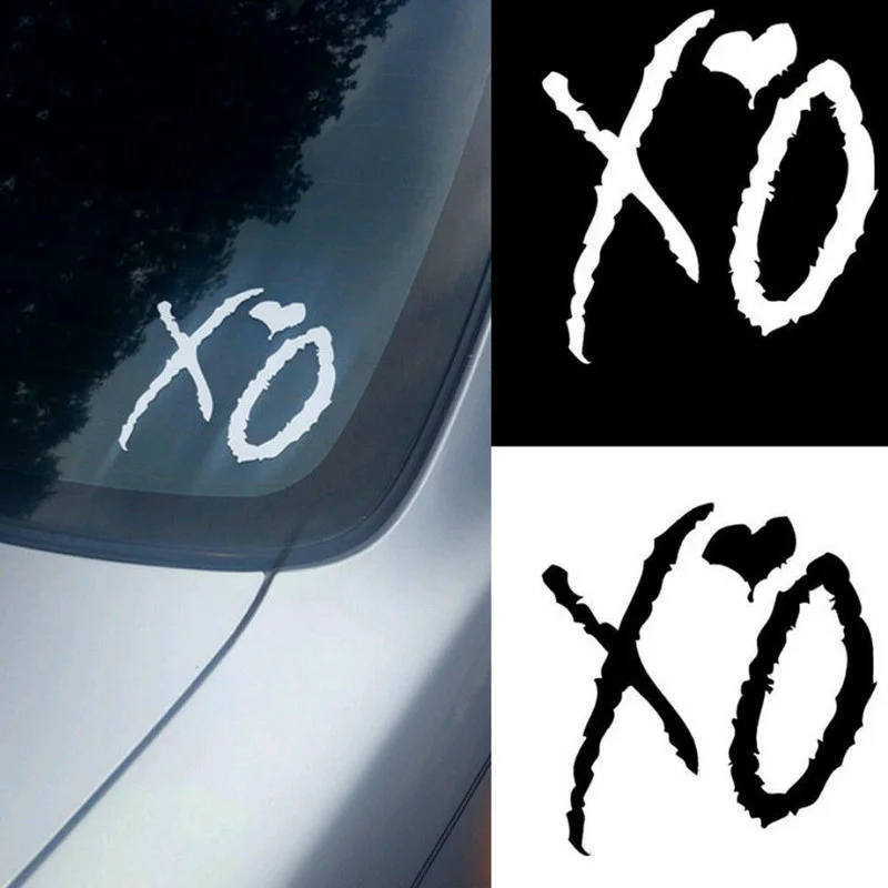 

Universal Car Tuning The Weeknd XO PET Sticker Car Truck Window Laptop Wall Art Decal 1pcs New Exterior Parts Car Accessories