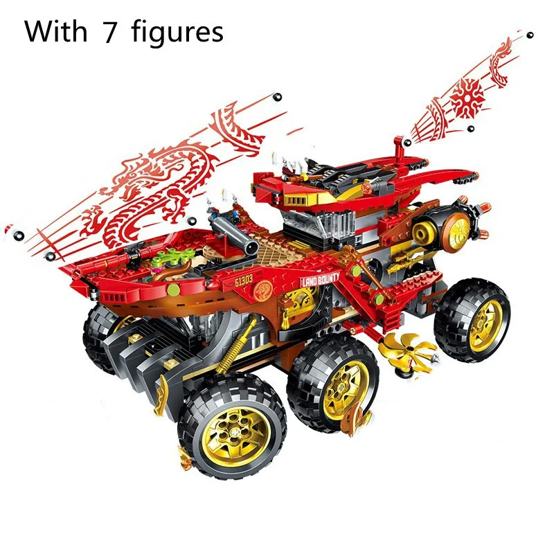 

Новинка, 858 деталей, модель грузовика Land Bounty, строительные блоки с фигурками, совместимые с 70677 конструкторами «сделай сам», игрушки для дете...