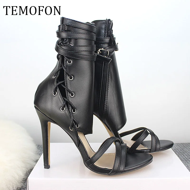 Туфли TEMOFON женские на высоком каблуке пикантные модные туфли лодочки с открытым