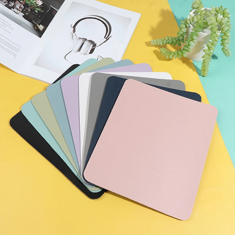 

Универсальный нескользящий коврик для мыши, кожаный игровой коврик для мыши, новая настольная подушка, модный Удобный однотонный коврик дл...