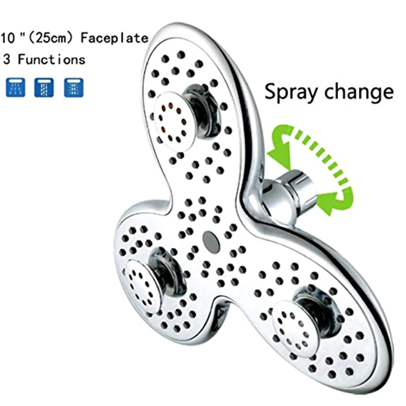 

Rain Shower Head, Ultra-Thin Design-Best Pressure Boosting, Awesome Shower Experience Even At Low Water Flow, Near Moon High Flo