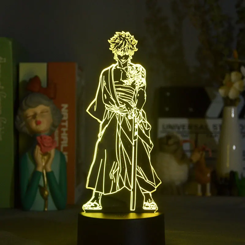 Радиоуправляемый вертолет Gin Gintoki Sakata аниме 3D ночной Светильник приложение 16 Цвет