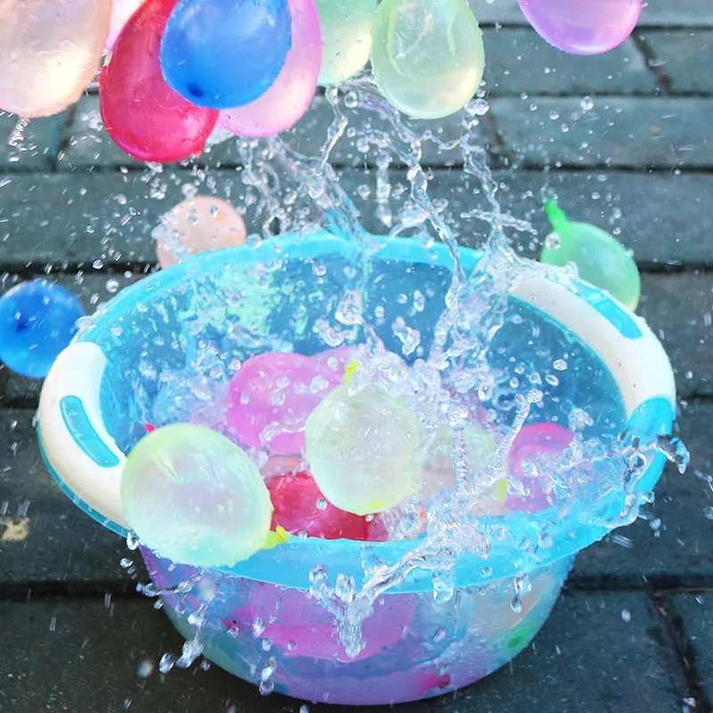 Globos de agua de l&aacute;tex para ni&ntilde;os, bombas de agua de anudado autom&aacute;tico r&aacute;pido, para playa y verano al aire libre, juego de guerra de agua, juguete para fiesta, 1110 Uds.-1
