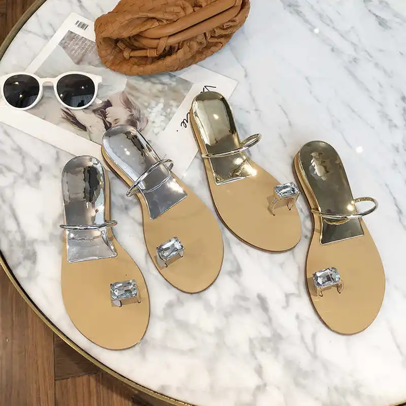 

summer new 2021 2020 new slippers women wear slope heel sandals