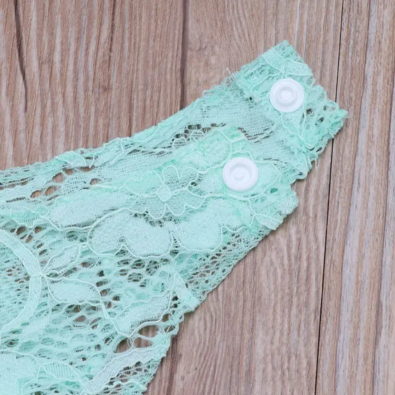

23GD 2Pcs/set Baby Photography Props Backless Hollow Bowknot Lace Romper Newborn Girls Outfit
