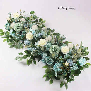 Tiffany Blue Flone искусственные розы цветы ряд Свадебные вечерние украшения для дома сценическая фоновая Арка стенд настенный Декор Флорес аксессуары - Цвет: Tiffany Blue
