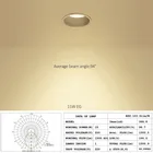 Круглый потолочный светильник, лампа с антибликовым покрытием, 5 Вт, 7 Вт, 12 Вт, 15 Вт, освещение для гостиной, спальни, отеля, кафе, потолочный светильник