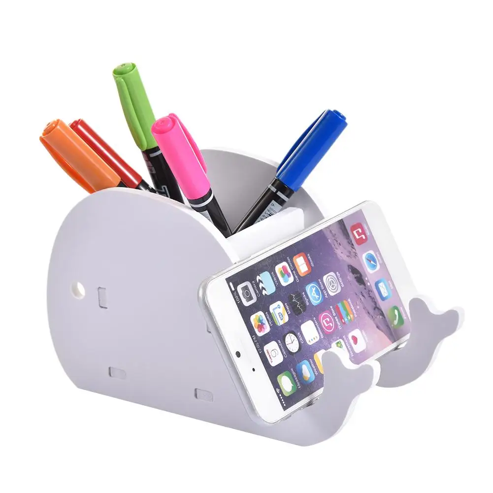 Милая деревянная подставка для ручек и карандашей офисный Настольный органайзер