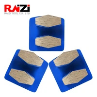 raizi 1pc metal segment scraper redi lock diamond grinding tools for medium hard concrete floor 30 grit grinding shoes disk