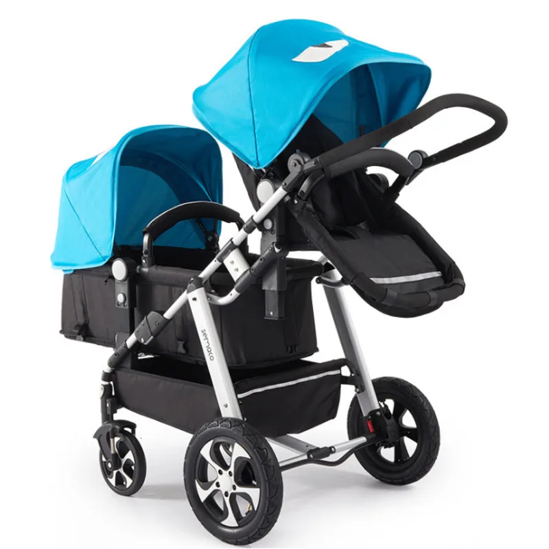 Двойная коляска для новорожденных детская переноски практичная близнецов