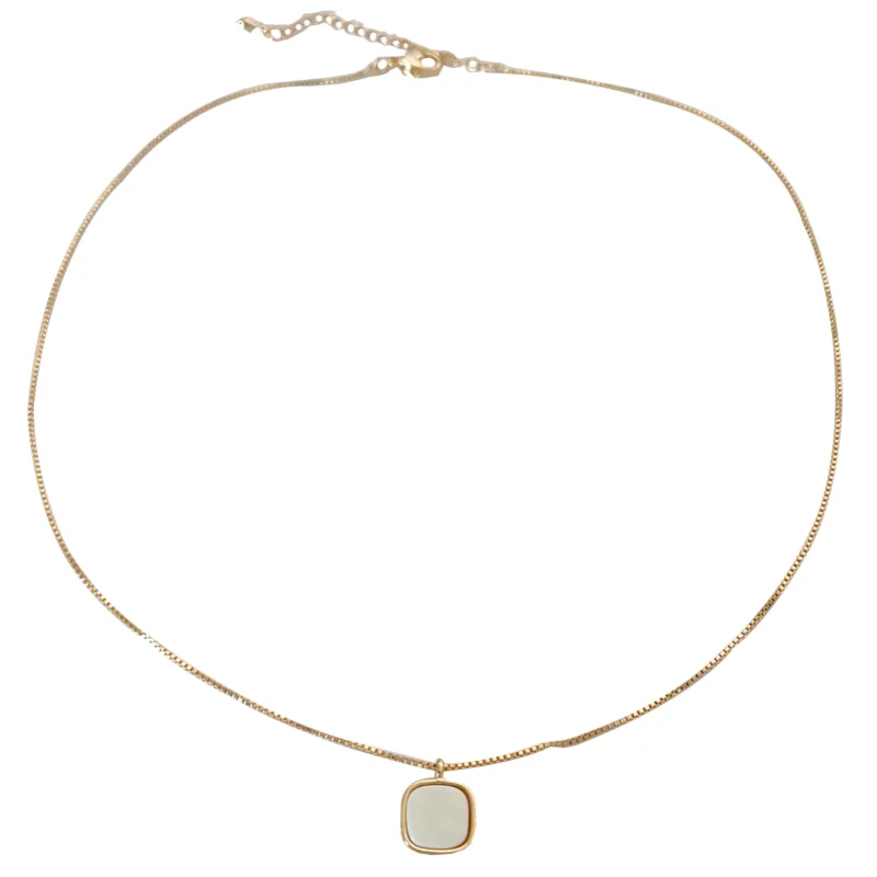 Современные ювелирные изделия ожерелье с квадратным кулоном новый дизайн 2021