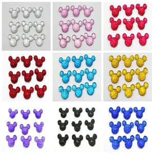 100 шт акриловых плоских с одной стороны Стразы Мышь драгоценные камни 14X12mm с плоской задней частью из смолы