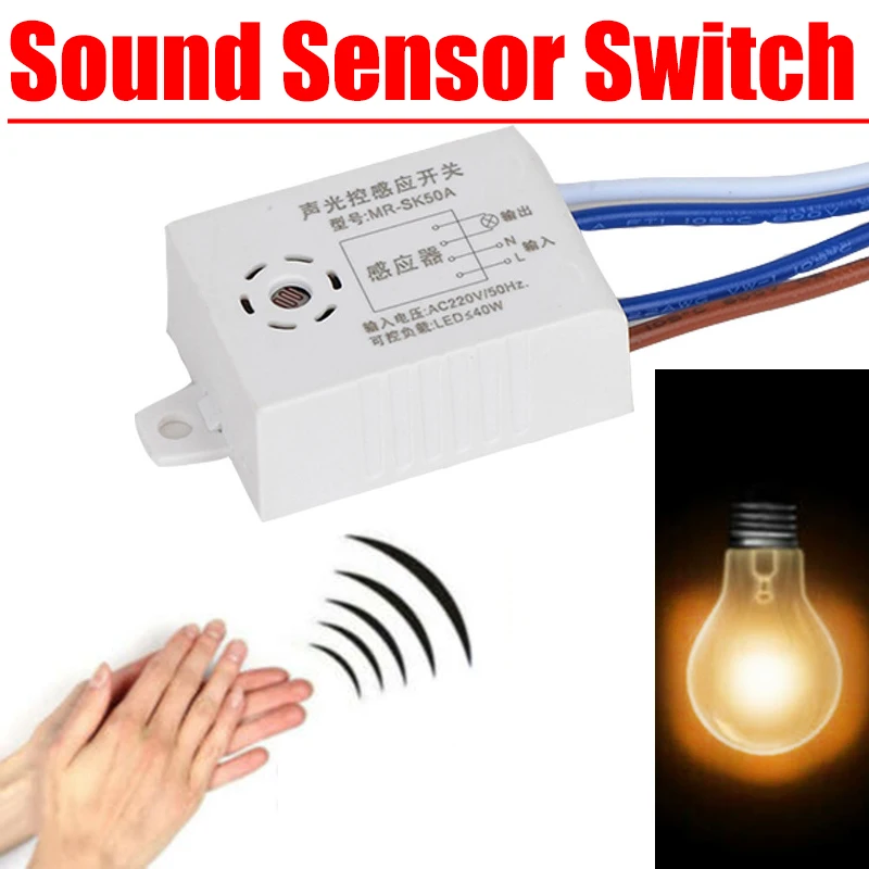 

Intelligent Sound Voice Sensor Light Switch LED Module Detector 220V Auto On/Off For LED Downlights/ceiling Lamps/panel Lights