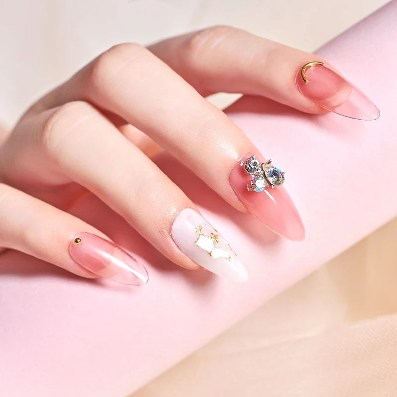 Розовый желе Цвет лак гель для ногтей набор все маникюра! Полупостоянная био-Гели