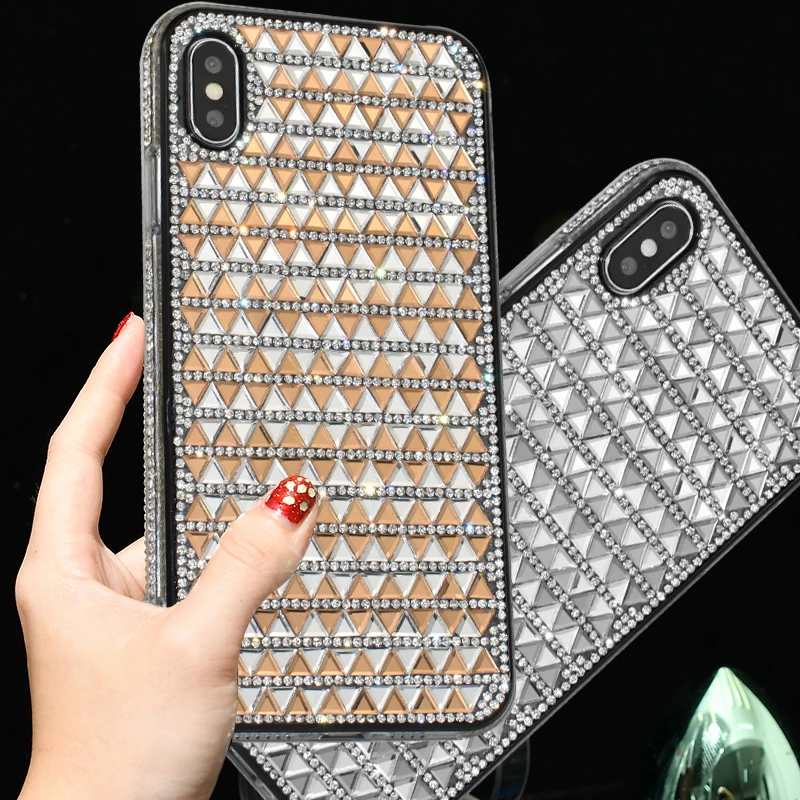 Для iPhone 11 Pro Max X XR XS 6s 7 8 Plus чехол Роскошный Блестящий Алмазный стеклянный Стразы