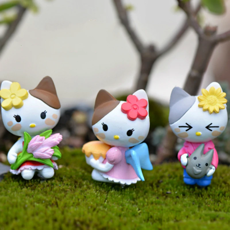 Миниатюры милый Декор для дома с изображением кота аксессуары Сказочный Сад DIY