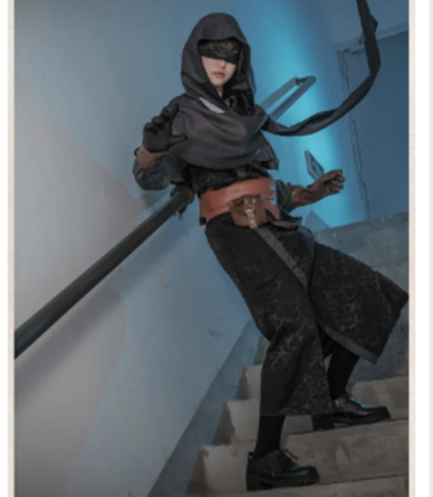 イーライ クラークcosアイデンティティv男性女性アニメコスプレ衣装セットフード付きショール シャツ 手袋 ベルト アイマスク