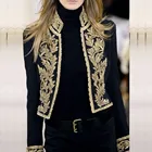 Женский пиджак с принтом, укороченный Кардиган с длинным рукавом, для работы и офиса, черный пиджак, 2020