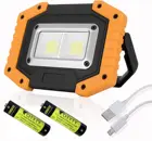 Светодиодный рабочий светильник COB 30 Вт 1500 лм, перезаряжаемый портативный водонепроницаемый прожектор для наружного освещения, кемпинга, пешего туризма, экстренного ремонта автомобиля