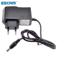 Штепсельная Вилка ESCAM для ЕС, Австралии, Великобритании, США, 12 В, 1 А, 5,5 мм x 2,1 мм, 100-240 В переменного тока, адаптер для камеры видеонаблюдения/...