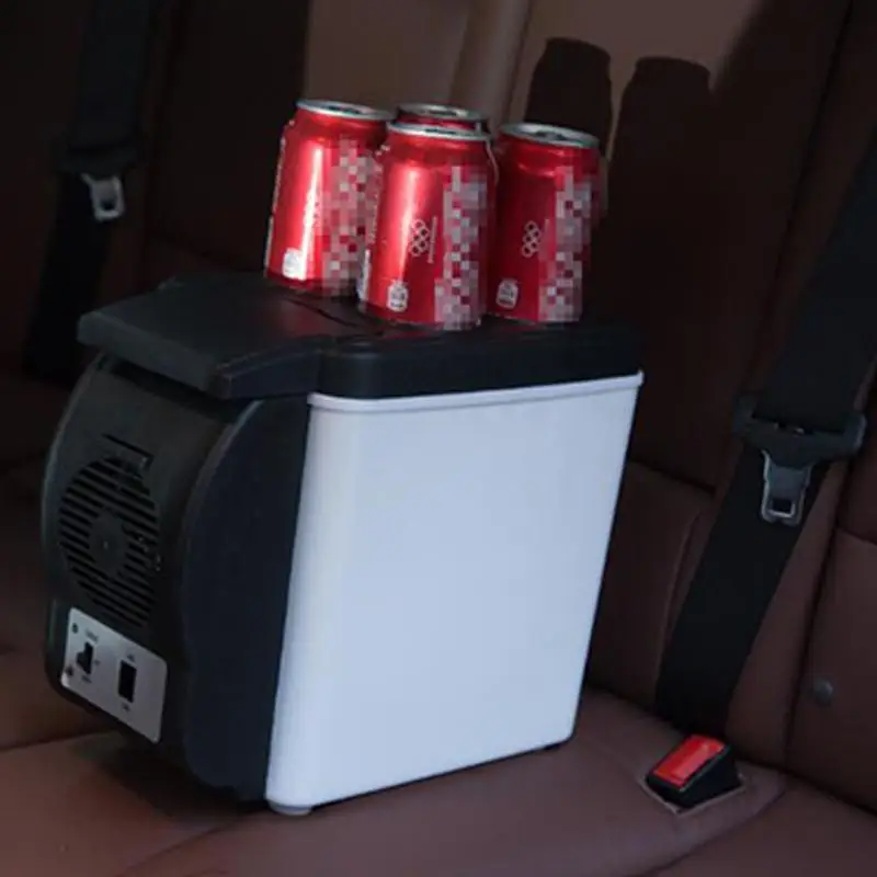

Mini 6L Car Refrigerator 12v Multi-function Travel Fridge Home Cooler Warmer With 4 Drink Holes Box Electric Fridge for Car