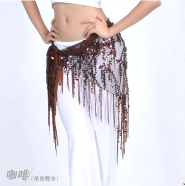 blown Стиль танца живота костюмы блёстки кисточкой индийский танец живота хип шарф для женщин пояс для Танцев Живота - Цвет: blown