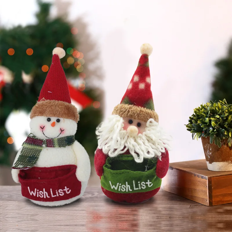 

Рождественские украшения, снеговик, Санта-Клаус, мультяшная кукла, Рождественская атмосфера, макет, креативные праздничные подарки, детски...