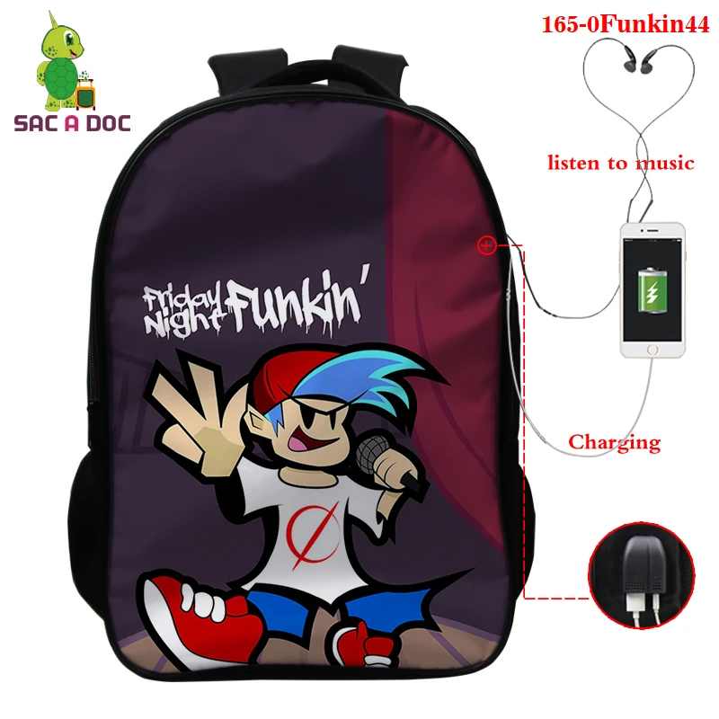 

Школьные ранцы для студентов колледжа, рюкзак Funkin с 3d принтом пятничной ночи, школьный рюкзак для девочек и мальчиков-подростков, школьный р...