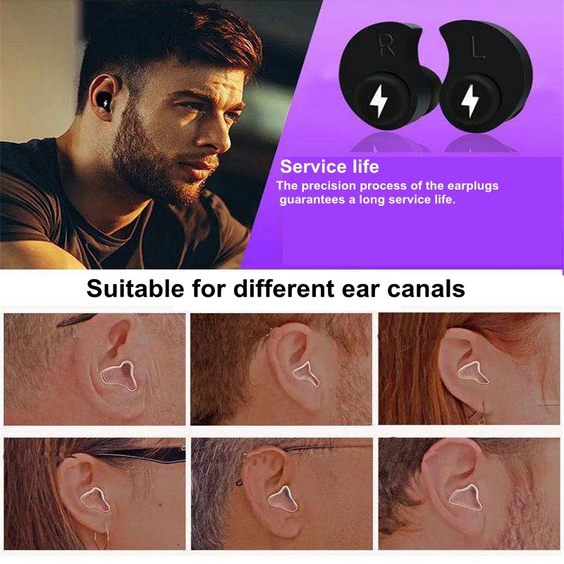 60 шт./лот забота о здоровье Moldable Shaped PU анти-шум затычки для ушей шумоподавление