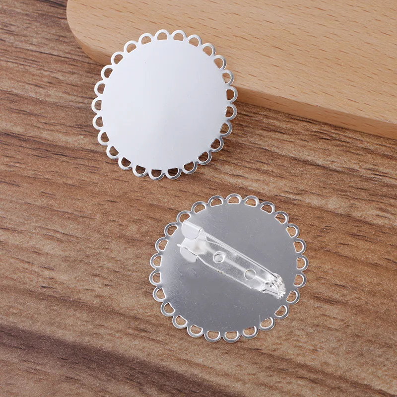 Мульти-Цвет основы для Броши Булавки задняя крышка с 35 мм плоский круглый клейкий