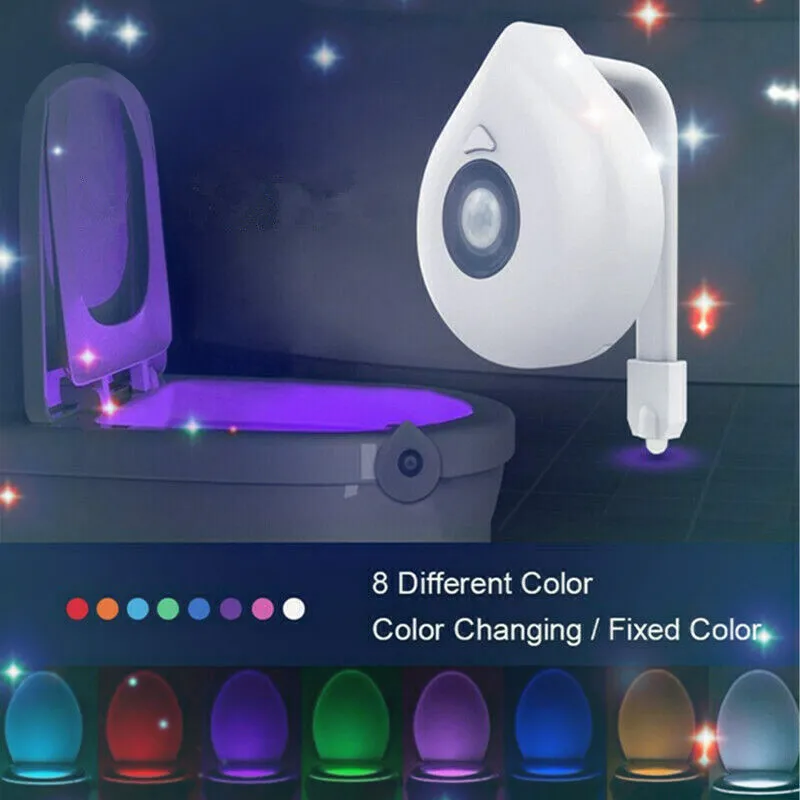 

WC Automatic LED Lamp Toilet Lamp Bathroom Bowl Night Lights Motion Activated Seat Sensor Toilet Seat Night Light Waterproof