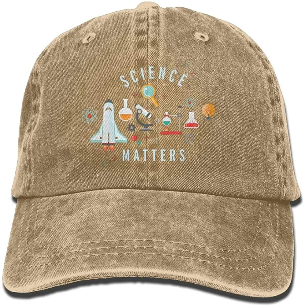 

Taijian Science Matters Adult Denim Dad Solid Baseball Cap Hat Navy