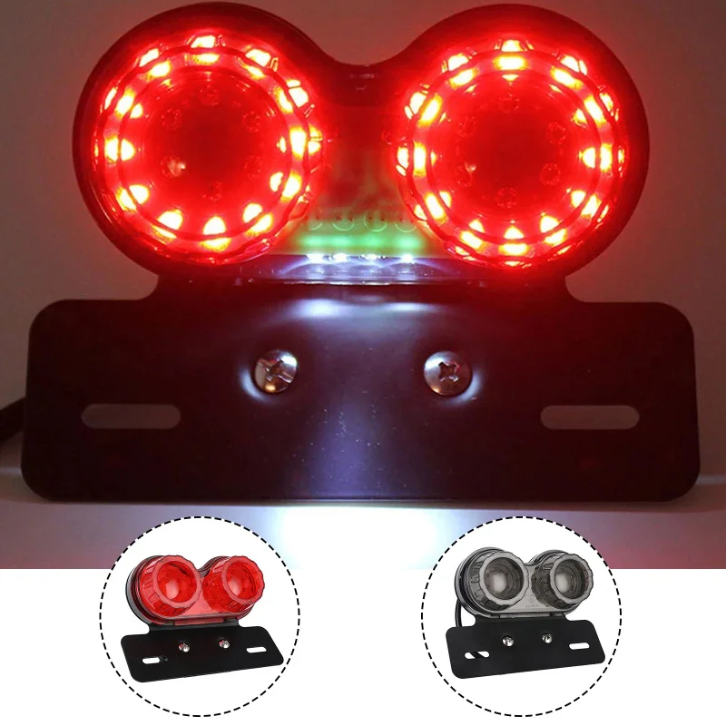 12V мотоциклов сигнальный светильник s двойной задние фонари задний фонарь