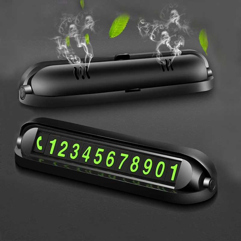 Светящаяся Автомобильная Временная парковочная карта с ароматерапевтическим