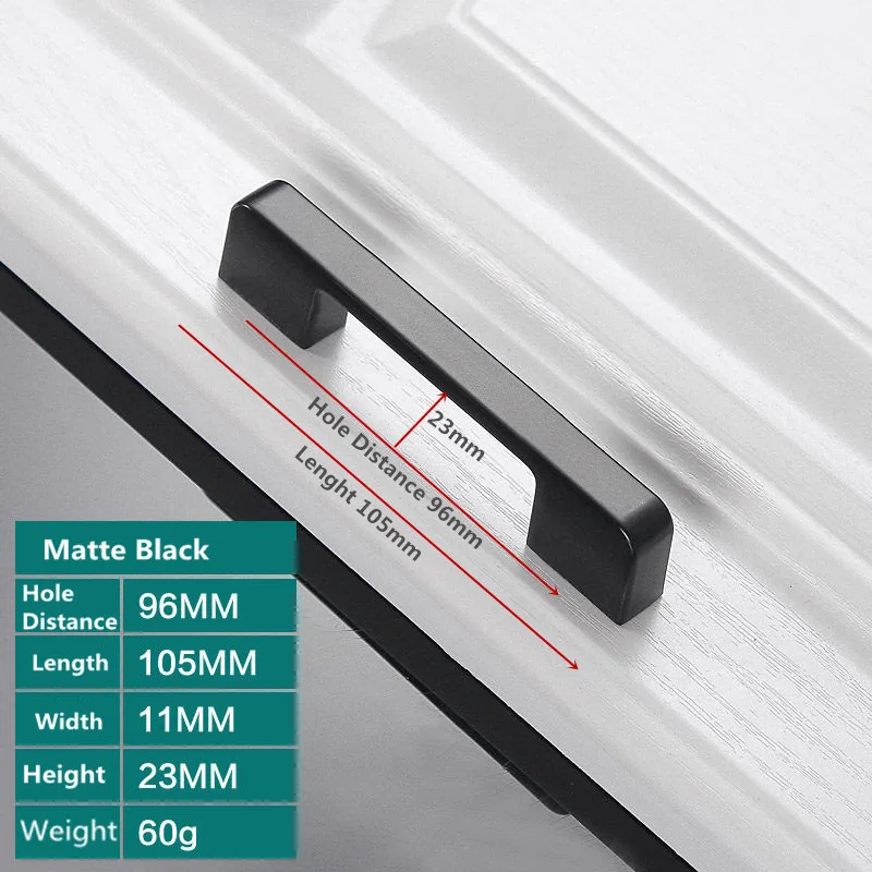 Новый цинковый сплав черный цвет для шкафов ручки Американский Стиль двери