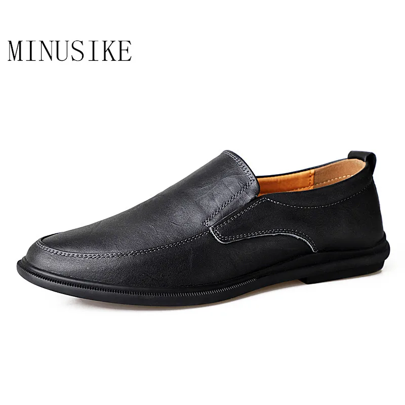 Men Genuine Leather Shoes Fashion Slip On For Italian Loafers Simple Casual Driving | Обувь