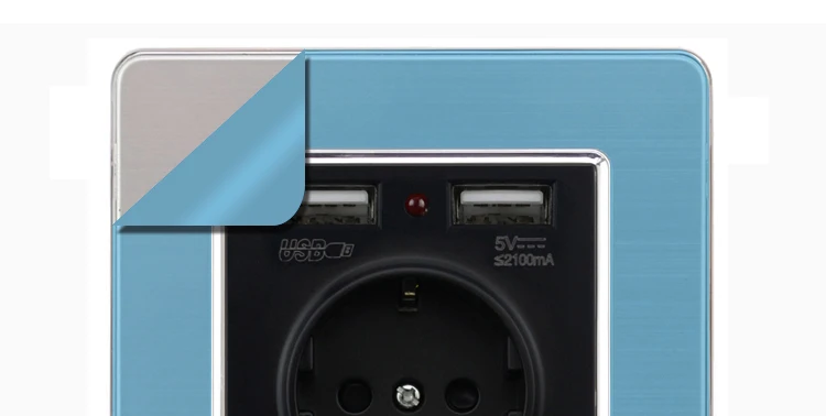 Atlectric ЕС/DE/RU стандартная заземляющая розетка 146 мм* 86 мм штепсельная розетка электрическая розетка из нержавеющей стали