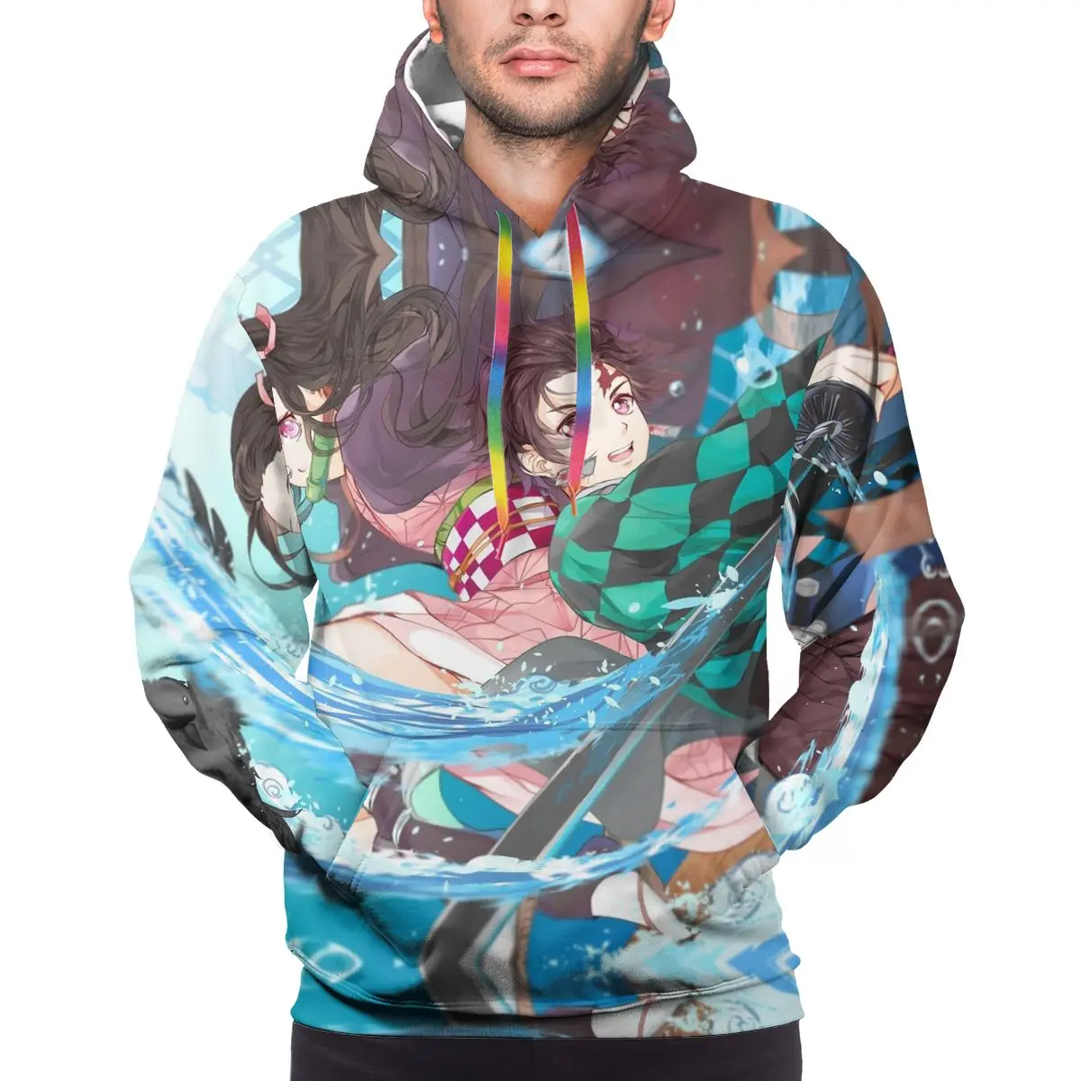 

Men's Custom Pattern clothes Hoodies Demon Slayer Sportswear Anime Trend For men and women Suitable Unisex Hoodie