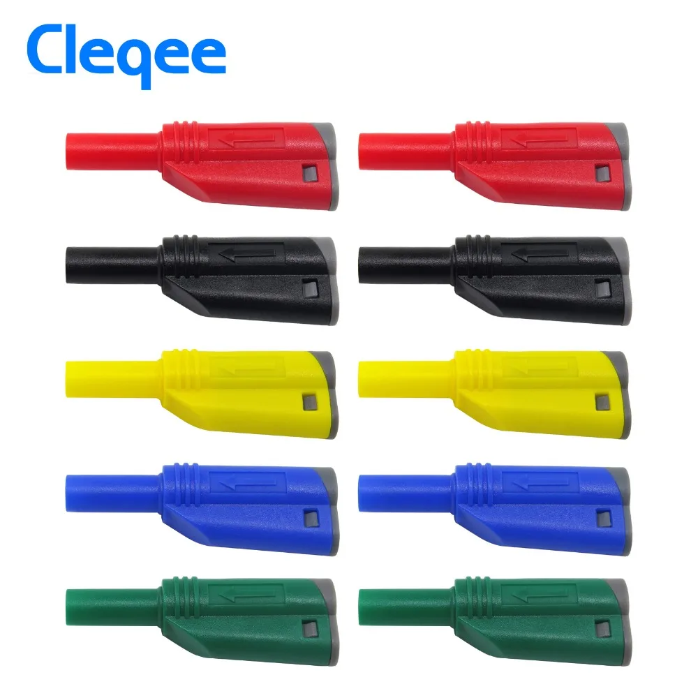 Cleqee P3005 Штабелируемый Безопасный 4 мм банановый штекер для пайки/сборки